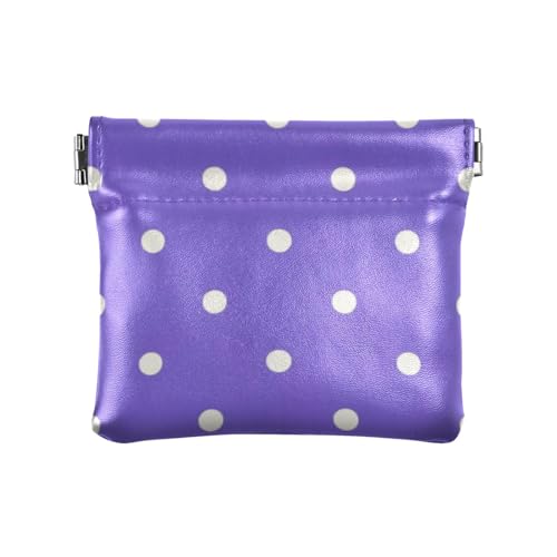 Damen Geldbörse aus Leder, Cartoon-Design, gepunktet, Lavendel, wasserdicht, Reisezubehör für Damen, Cartoon Polka Dot Lavendel, 1 size, Druckkunst von voucong