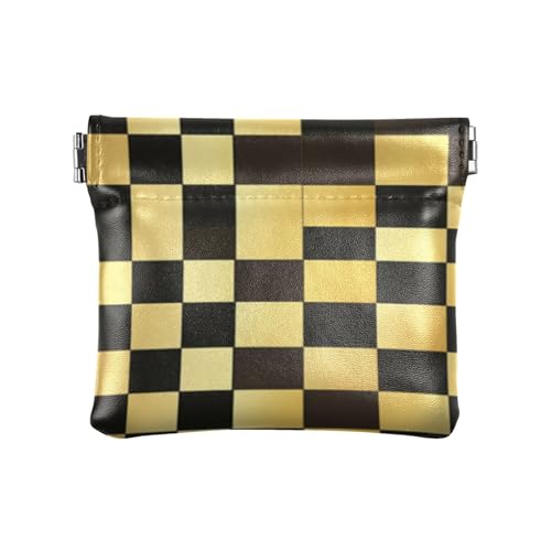 Damen-Geldbörse aus PU-Leder im Vintage-Stil, goldfarben, ausgefallene Tasche, Make-up-Tasche für Damen, kariert, Metall, Vintage, Gold, 1 Größe, Druckkunst, Kariertes Metall, Vintage, Gold, 1 size Damen-Geldbörse aus PU-Leder im Vintage-Stil, goldfarben, ausgefallene Tasche, Make-up-Tasche für Damen, kariert, Metall, Vintage, Gold, 1 Größe, Druckkunst, Kariertes Metall, Vintage, Gold, 1 size von voucong