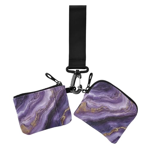 Damen Münzbeutel Kartenhalter Mini Mode Reißverschluss Geldbörse mit Handgelenkschlaufe für Arbeit Reisen Lila und Gold 2 Stück, Violette und goldene Marmorstruktur, 1 size, Druckkunst Damen Münzbeutel Kartenhalter Mini Mode Reißverschluss Geldbörse mit Handgelenkschlaufe für Arbeit Reisen Lila und Gold 2 Stück, Violette und goldene Marmorstruktur, 1 size, Druckkunst von voucong