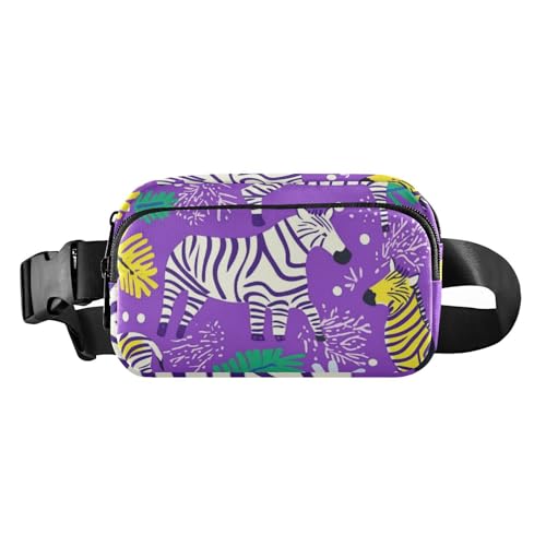 Einfache Karnevalsfarbe, modische Bauchtasche für Damen, Herren, Teenager, wasserdicht, Crossbody-Gürteltasche mit verstellbarem Gurt, für Reisen, Urlaub, Laufen, Schlichte Karnevalsfarbe Lila, 1 size von voucong