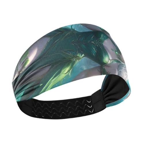 Fairy Game Anime Girl Fantasy Art Style Moisture Wicking Headband Holder Organizer Elastic head for Women for Gym Tennis Cycling Running von voucong