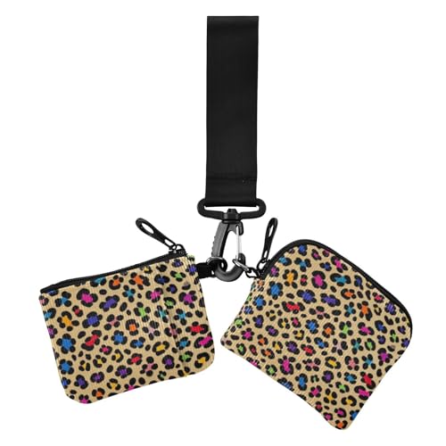 Fashion Color Leopard Khaki Dual Wristlet Wallets for Women Slim Portable ID Card Protector with Keychain for Daily Use 2 Packs, Modische Farbe, Leopardenmuster, Khaki, 1 size, Druckkunst Fashion Color Leopard Khaki Dual Wristlet Wallets for Women Slim Portable ID Card Protector with Keychain for Daily Use 2 Packs, Modische Farbe, Leopardenmuster, Khaki, 1 size, Druckkunst von voucong