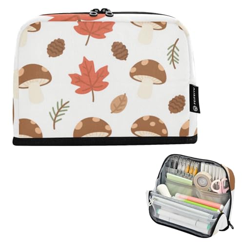 Federmäppchen mit großem Fassungsvermögen, niedlich, für Lehrer, High School, niedlich, Cartoon, braune Pilze von voucong