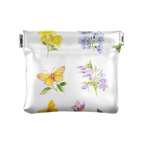 Geldbörse für Damen, Leder, Cartoon-Motiv, Minzweiß, einzigartige Make-up-Tasche für Damen, Cartoon-Minzweiß, 1 size, Druckkunst von voucong