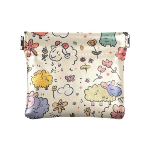 Geldbörse mit Cartoon-Schaf, Graffiti-Kunst, PU-Leder, wasserdicht, Schmuck-Organizer für Damen, Cartoon-Schaf-Graffiti-Kunst, 1 size, Druckkunst von voucong