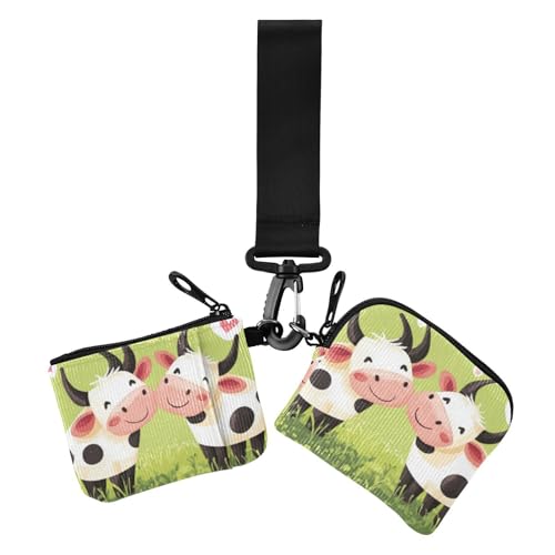 Grüne Kuh Herz Cartoon Damen Kartenhüllen Kleingeldhalter Minimalistische Kreditkarten-Brieftasche Hülle mit Armband für Frauen 2 Packungen, Grünes Kuhherz Cartoon, 1 size, Druckkunst Grüne Kuh Herz Cartoon Damen Kartenhüllen Kleingeldhalter Minimalistische Kreditkarten-Brieftasche Hülle mit Armband für Frauen 2 Packungen, Grünes Kuhherz Cartoon, 1 size, Druckkunst von voucong