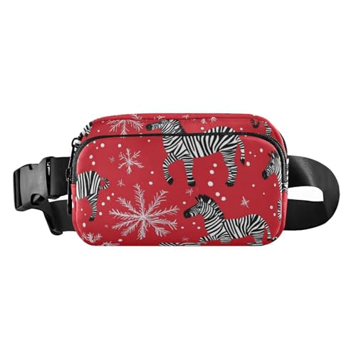 Gürteltasche mit Cartoon-Motiv, niedlich, schwarz, Weihnachten, stilvolle Gürteltasche für Damen, Herren, Teenager, Mehrzweck-Tragetasche, Brusttasche mit verstellbarem Gurt, für Workout, Laufen von voucong