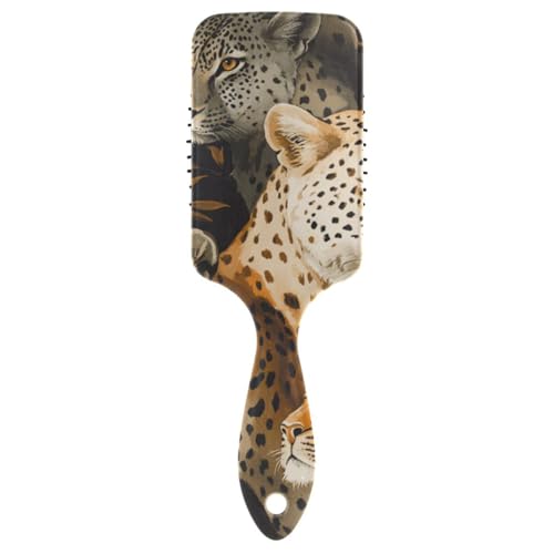 Jungle Leopard Cool freundliche Haarbürste für Männer Massagebürste für feines Haar mit ergonomischem Griff, cepillo para cabello rizado von voucong
