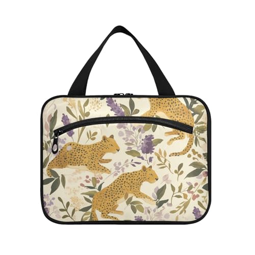 Jungle Leopard Hängende Toilettenartikel Reisetasche Damen mit Haken, Designer-Kosmetiktasche für Damen, niedlich, wasserdicht, für Reisen, Bolsa para maquillaje L von voucong