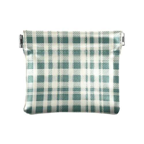 Karierte blaugrüne neutrale Geldbörse aus PU-Leder, praktischer Schmuck für Damen, Reisen, Blaugrün, neutral, 1 size, Druckkunst Karierte blaugrüne neutrale Geldbörse aus PU-Leder, praktischer Schmuck für Damen, Reisen, Blaugrün, neutral, 1 size, Druckkunst von voucong
