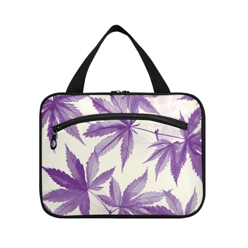 Kulturbeutel für Herren mit Haken, multifunktional, Ahornblätter, mit Haken, multifunktional, Kosmetiktasche, Make-up-Tasche für Reisen, Muss für Hotel, Maletín para maquillaje L von voucong