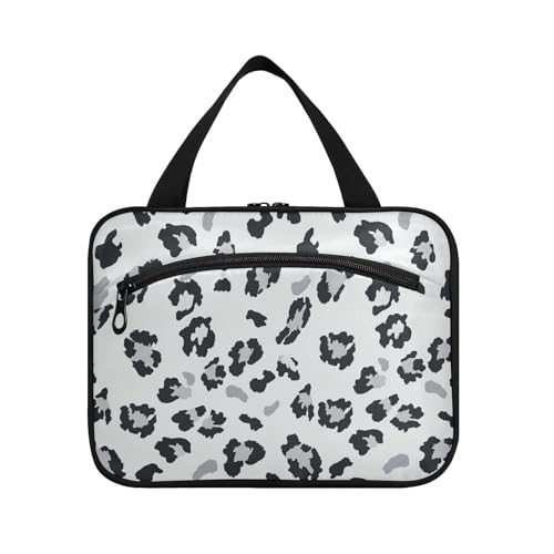 Make-up-Tasche zum Aufhängen, Leopardenmuster, mit Haken, niedliche Designer-Tasche für Toilettenartikel für Männer, Reisen, Maletín para maquillaje L von voucong
