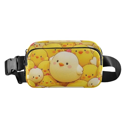 Niedliche Cartoon-Huhn-Gürteltasche für Damen, Herren, Teenager, Mini-Gürteltasche mit verstellbarem Riemen für Reisen, Laufen, Wandern, Niedliches Cartoon-Huhn, 1 size von voucong