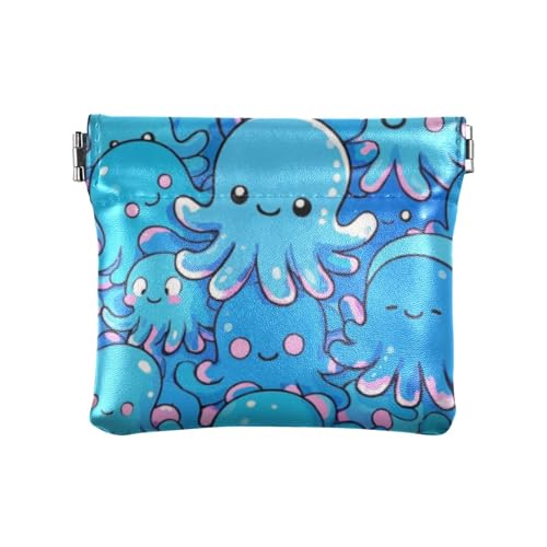 Niedliche Cartoon-Tier-Meerese-Geldbörse aus Leder, wasserdicht, Make-up-Tasche für Damen, Niedliches Cartoon-Tiermeer, 1 size, Druckkunst von voucong