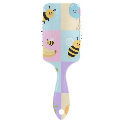 Niedliche Haarbürste mit Bienen-Motiv und Cartoon-Motiv für schwarze Frauen, Nass- und Trockenbürste für Haarwachstum, mit ergonomischem Griff, Cepillo para cabello de mujer Niedliche Haarbürste mit Bienen-Motiv und Cartoon-Motiv für schwarze Frauen, Nass- und Trockenbürste für Haarwachstum, mit ergonomischem Griff, Cepillo para cabello de mujer von voucong