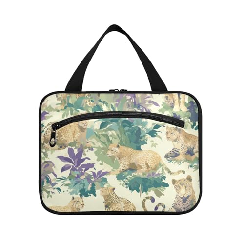 Reisetasche mit Haken zum Aufhängen, Design: Dschungel-Leopardenmuster, unisex, für Herren und Damen, Arbeit Bolso de Mano para Hombre L von voucong