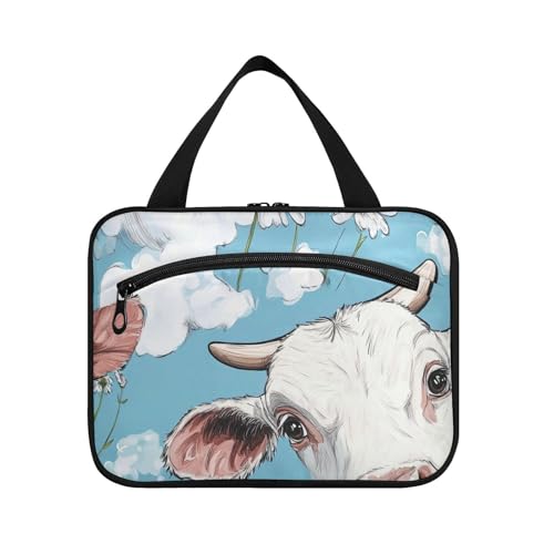 Reisetasche mit niedlichem Kuhhhimmel zum Aufhängen, mit Haken, unisex, Designer-Tasche für Herren, für Reisende, Arbeit, Bolsa para guardar maquillaje L von voucong