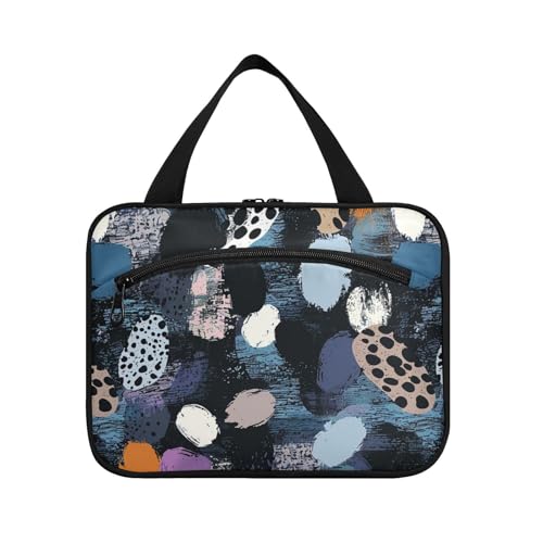 Schwarze Reisetasche mit digitalem Leopardenmuster, zum Aufhängen, für Herren, mit Haken, tragbare Designer-Medizin-Tasche für wichtige Dinge für Frauen, Fitnessstudio, Esuche para guardar maquillaje von voucong