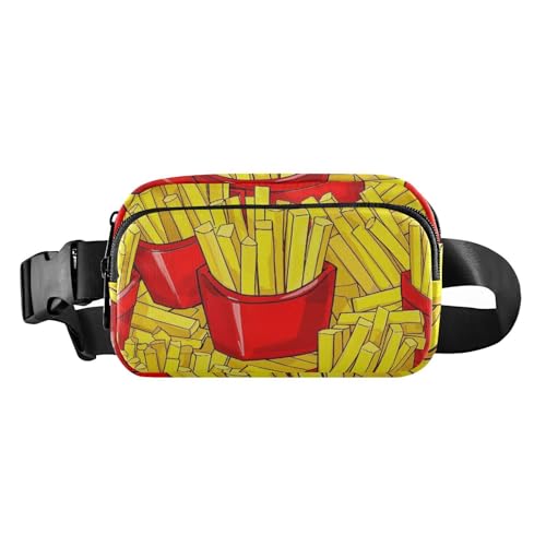 Süße Cartoon-Umhängetasche für Damen und Herren, kleine Crossbody-Tasche mit verstellbarem Riemen für Reisen, Urlaub, Laufen, Niedliche Cartoon-Essens-Pommes, 1 size Süße Cartoon-Umhängetasche für Damen und Herren, kleine Crossbody-Tasche mit verstellbarem Riemen für Reisen, Urlaub, Laufen, Niedliche Cartoon-Essens-Pommes, 1 size von voucong