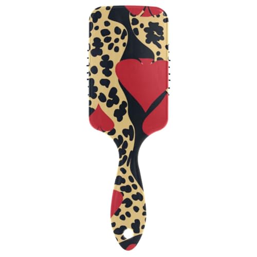 Texas Hold'em Haarbürste mit Leopardenmuster, für schwarze Frauen, Kopfmassagegerät für glattes Haar mit ergonomischem Griff, cepillo para cabello de mujer Texas Hold'em Haarbürste mit Leopardenmuster, für schwarze Frauen, Kopfmassagegerät für glattes Haar mit ergonomischem Griff, cepillo para cabello de mujer von voucong