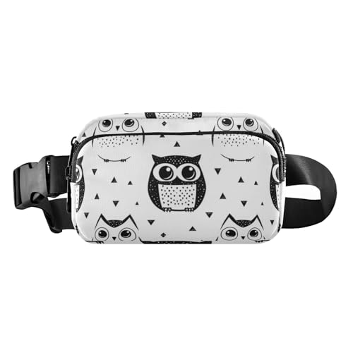 Umhängetasche mit Tier-Eule, einfache Linie, Cartoon-Stil, trendige Umhängetasche, Hüfttasche für Damen und Herren, Mini-Schlinge, Brusttasche mit verstellbarem Gurt, für Reisen, Fitnessstudio, Arbeit Umhängetasche mit Tier-Eule, einfache Linie, Cartoon-Stil, trendige Umhängetasche, Hüfttasche für Damen und Herren, Mini-Schlinge, Brusttasche mit verstellbarem Gurt, für Reisen, Fitnessstudio, Arbeit von voucong