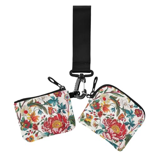 Vibrant Floral Designs Damen Münzgeldbörse Kartenhalter Slim Abnehmbarer Ausweis-Schutz mit Reißverschluss Münzfach für Damen 2 Stück, Lebendige Blumendesigns, 1 size, Druckkunst Vibrant Floral Designs Damen Münzgeldbörse Kartenhalter Slim Abnehmbarer Ausweis-Schutz mit Reißverschluss Münzfach für Damen 2 Stück, Lebendige Blumendesigns, 1 size, Druckkunst von voucong