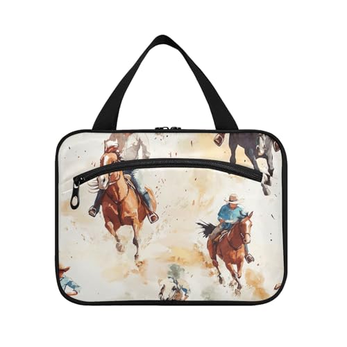 Wasserfarben-Kulturbeutel mit Haken, niedlicher Designer-Kulturbeutel für Reisen, Zubehör für Damen, Badezimmer, Bolsa para guardar maquillaje L von voucong