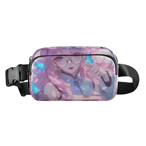 Zombie-Gürteltasche mit niedlichem Cartoon-Anime-Motiv, für Damen, Herren, Teenager, große Kapazität, Brustgürtel, Bauchtasche mit verstellbarem Gurt, für Workout, Laufen, Wandern von voucong