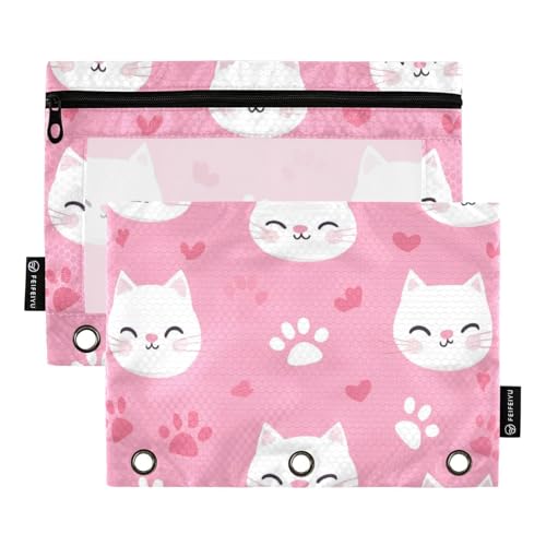 voucong Cartoon-Federmäppchen mit transparentem Fenster, große Kapazität zur Aufbewahrung von Schülern, Lehrern, 2 Stück von voucong