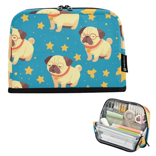 voucong Federmäppchen, Organizer, große Kapazität, Kosmetiktasche, einfach für Frauen, Schule, Muss für Hunde, Brillen von voucong