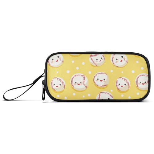 voucong Federmäppchen aus Nylon mit niedlichem Baseball-Design, großes Fassungsvermögen, Schreibwaren für Grundschullehrer von voucong