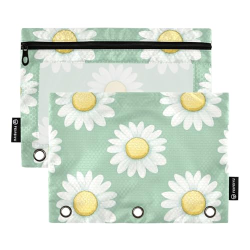 voucong Federmäppchen mit transparentem Fenster, groß und stabil, für Schule, Büro und Zuhause, 2 Stück von voucong