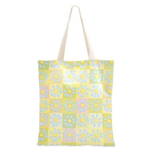 voucong Moderne Tragetasche aus Segeltuch für Damen, mit Taschen, mit Griffen, wiederverwendbar, Strandgeschenk von voucong