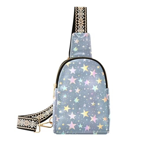 voucong Trendige Reisetasche mit Sternenmuster in Regenbogenfarben, niedliche Schultertasche für Damen als Tagesrucksack, Regenbogenfarbenes Sternmuster, 1 size voucong Trendige Reisetasche mit Sternenmuster in Regenbogenfarben, niedliche Schultertasche für Damen als Tagesrucksack, Regenbogenfarbenes Sternmuster, 1 size von voucong