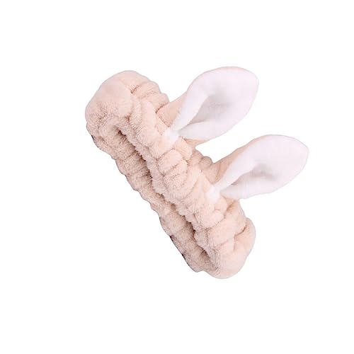 vreplrse Haarband Stirnband Ins Weiche Mädchen Stirnbänder mit Hasenohren Kopfschmuck Make up Sport Spa Gesichtswäsche für Frauen, Hell Pink von vreplrse