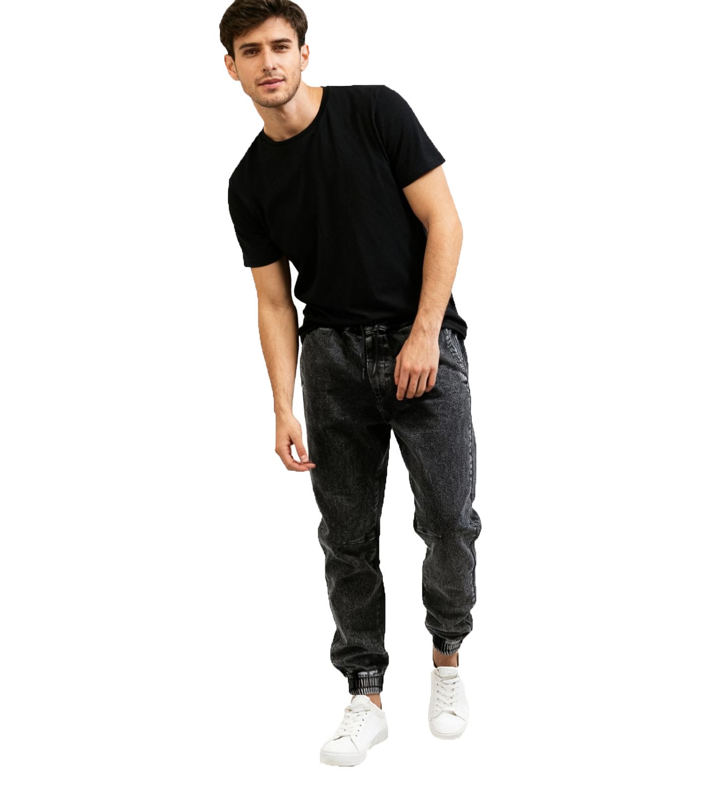 VSCT Herren Clubwear Noah Antifit-Jeans mit Bündchen und Schnürsenkeln Orgninal von vsct