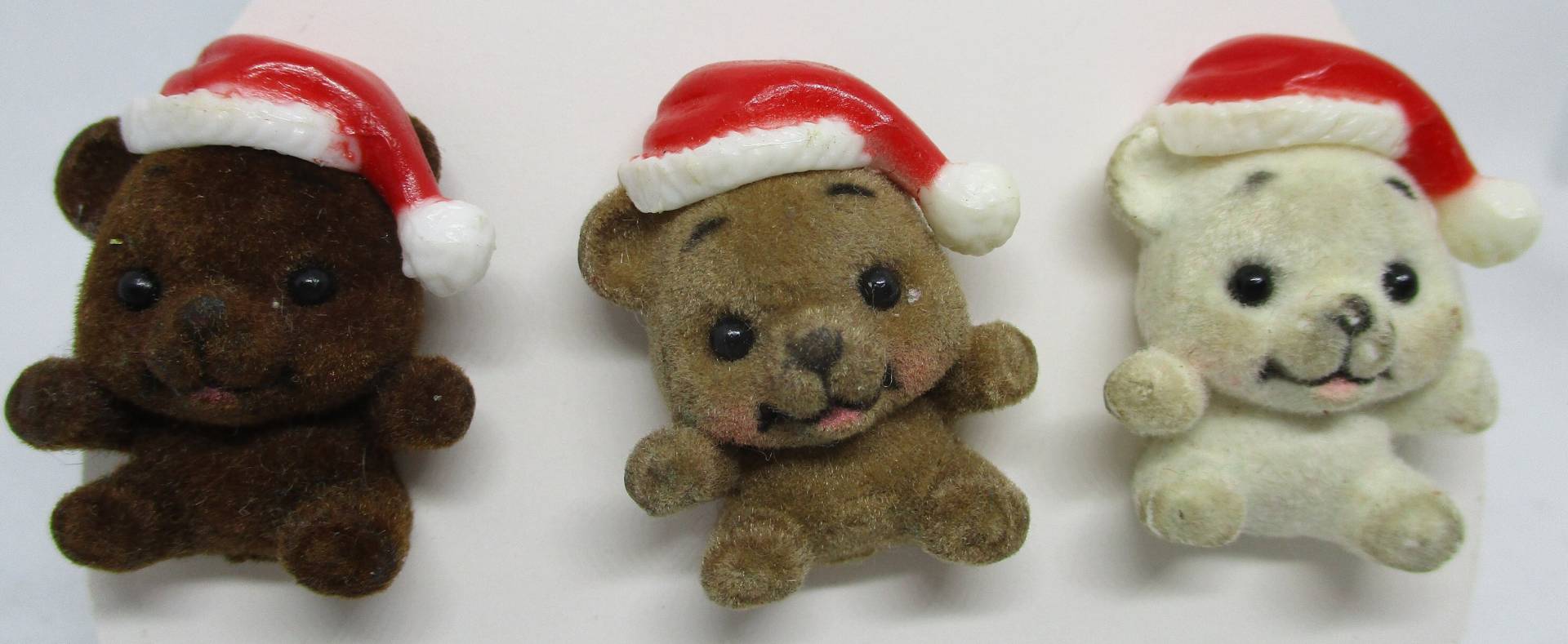 3 Piece Lot Russ Fuzzy Kunststoff Weihnachten Teddybär Broschen Laden Für 2 Braune 3.weiße Brosche Ist Kostenlos von vserendipityboutique
