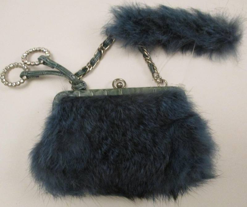 Bebe Geldbeutel Aus Echtem Kaninchenfell Dunkeltürkis-Kupplung Bebe Geldbeutel Aus Echtem Kaninchenfell Dunkeltürkis-Kupplung von vserendipityboutique