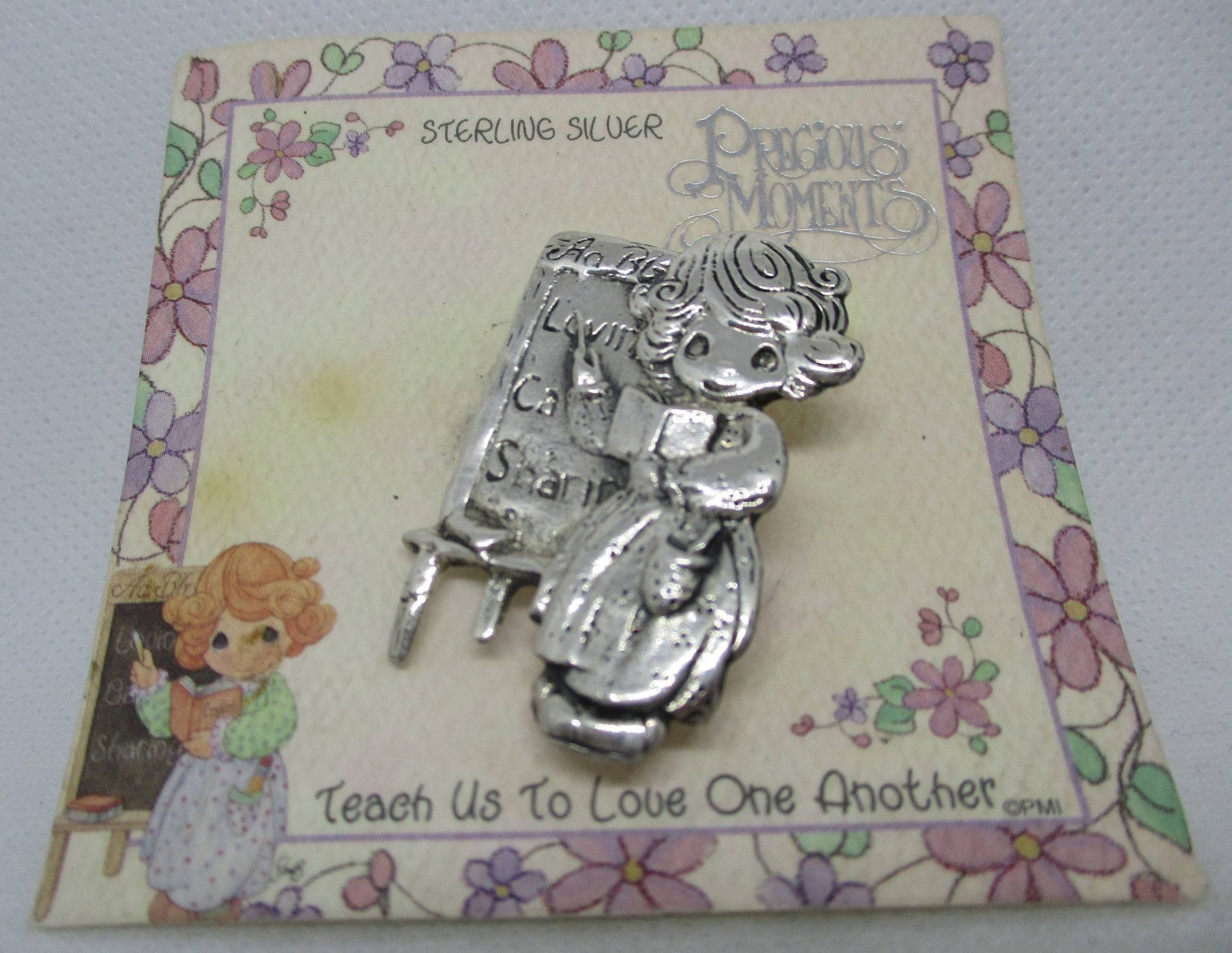 Precious Moments Brosche 925 Sterling Silber Auf Original Karte Originalpreis 40, 00 Dollar von vserendipityboutique