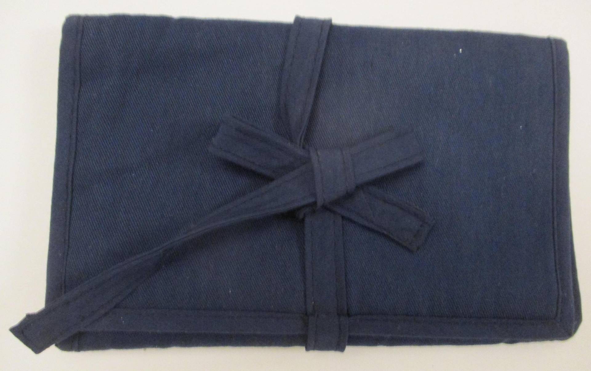 Vintage Blaue Schmuckrolle Aus Baumwolle - Lespace Reiseetui von vserendipityboutique