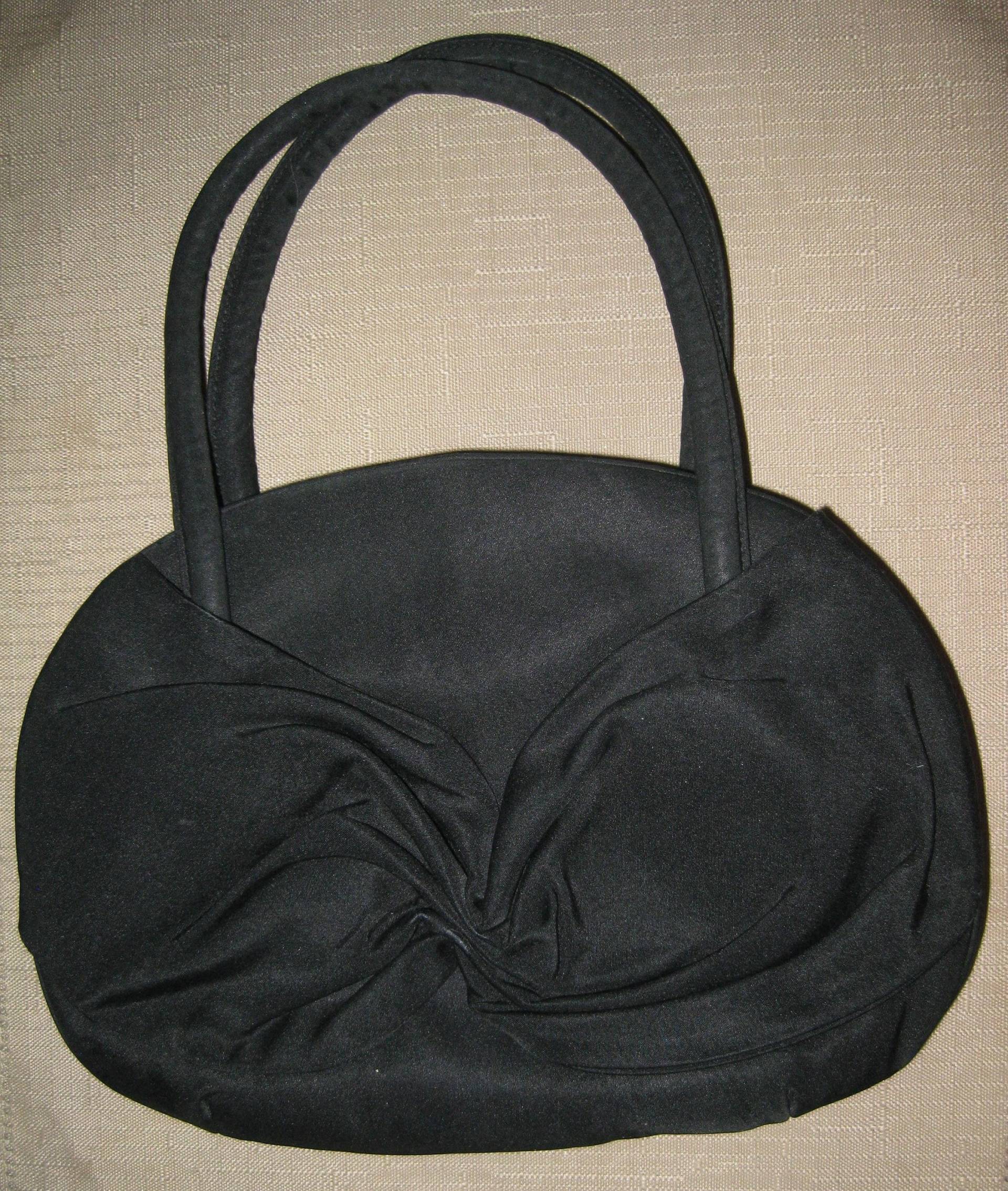 Vintage Morris Moskowitz Seide Abendtasche Schwarze Peau De Soie Handtasche von vserendipityboutique