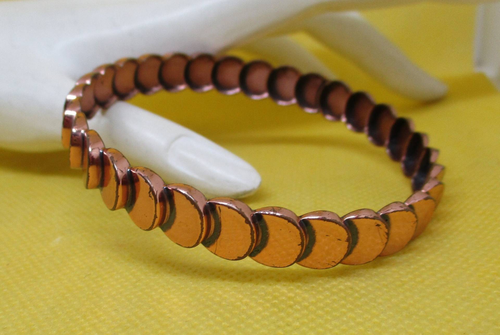 Vintage Renoir Kupfer Scheiben Armreif - 50Er Jahre von vserendipityboutique