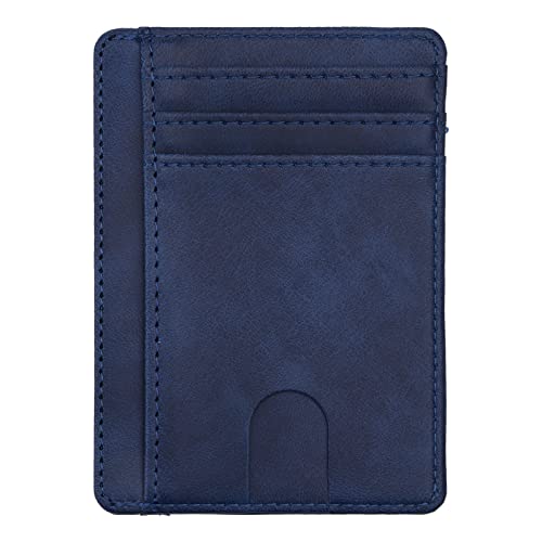 vsilay Ultra Slim Blocking Minimalist Wallet Business Card Cover for Case Super in Men Leaer Bank ID Credit Card Holde von vsilay