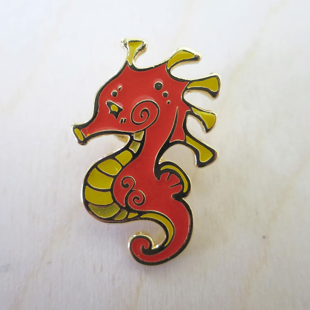 Aquatisch - Kleines Seepferdchen Emaille Pin Aquatisch - Kleines Seepferdchen Emaille Pin von vuduberi