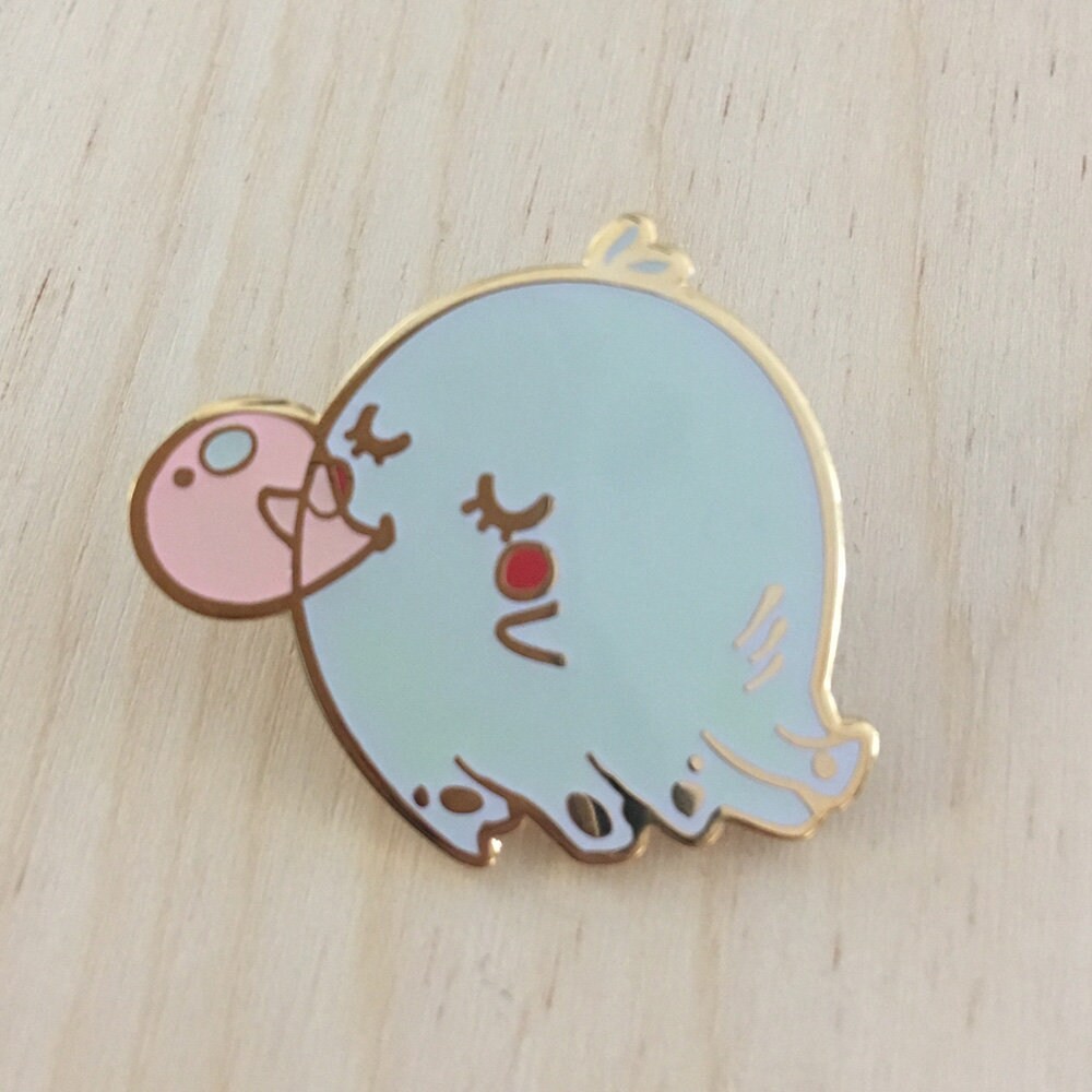 Glow in The Dark Pink Bubblegum Ghost - Emaille Pin Glow in The Dark Pink Bubblegum Ghost - Emaille Pin von vuduberi