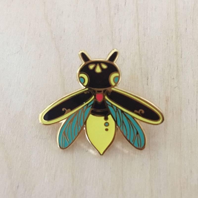Insekt - Glow in The Dark Glühwürmchen Emaille Pin Insekt - Glow in The Dark Glühwürmchen Emaille Pin von vuduberi