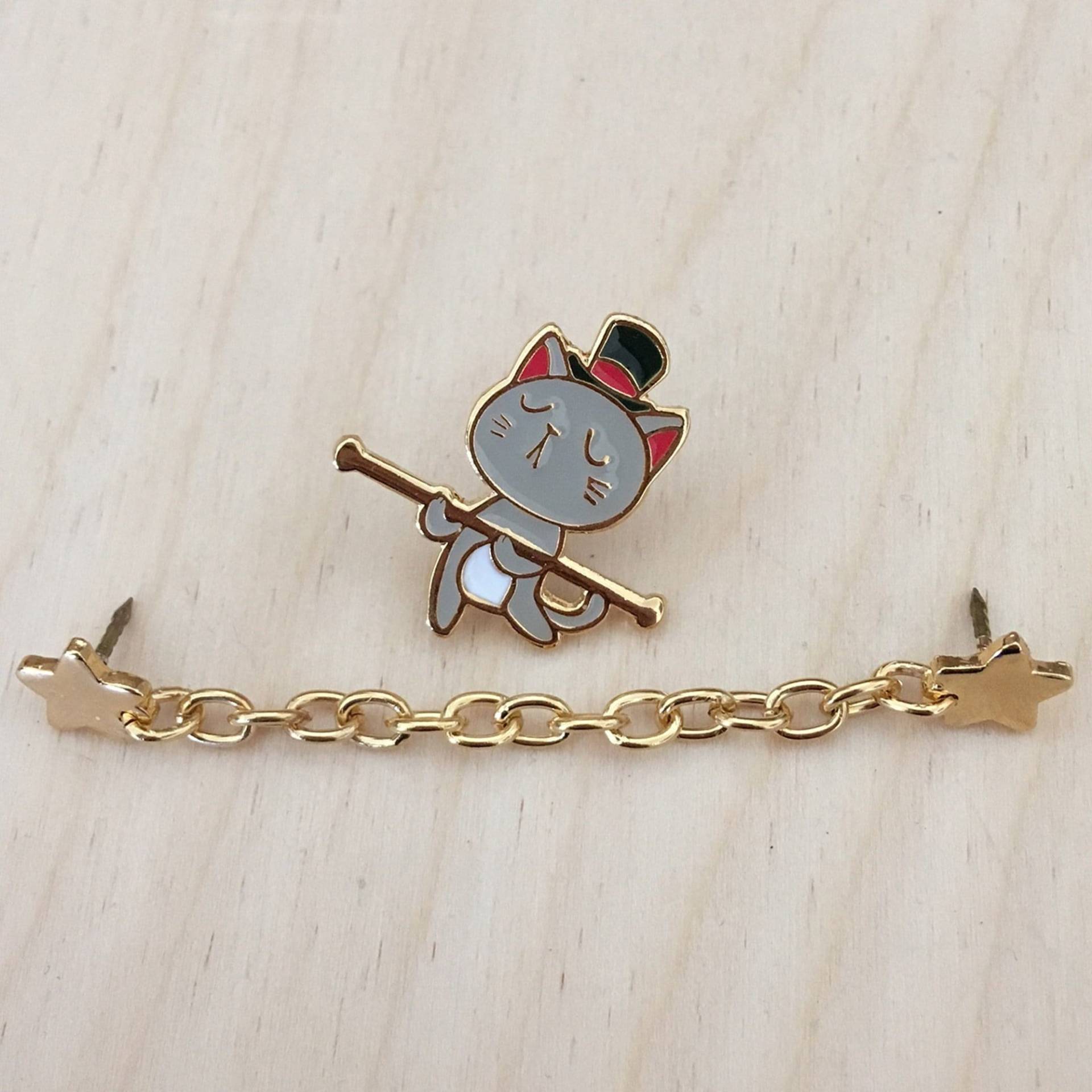 Zirkus Drahtseil Wandelnde Katze - Emaille Pin Zirkus Drahtseil Wandelnde Katze - Emaille Pin von vuduberi