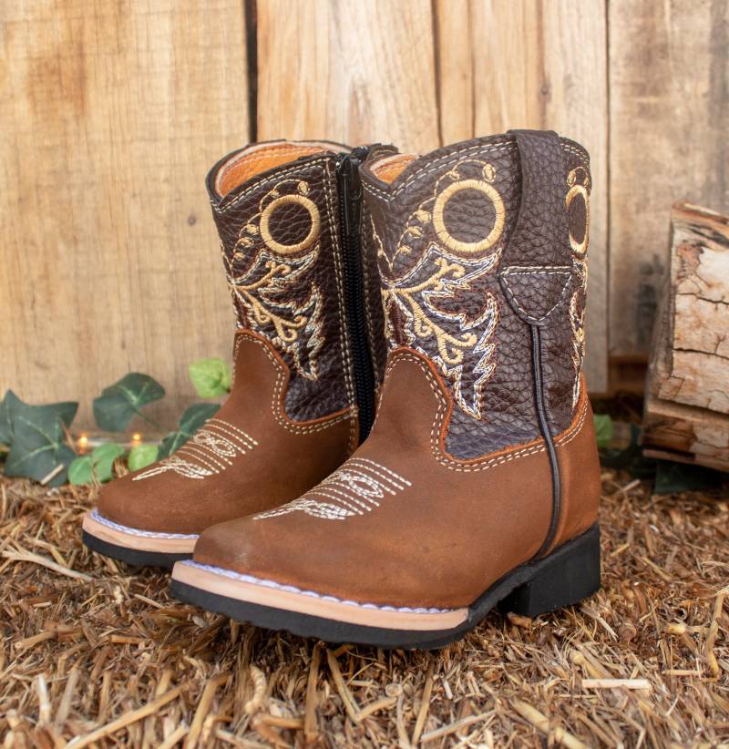 Baby Kleinkinder Jugend Unisex Karree Kappe Leder Cowboy Stiefel von vvmexico