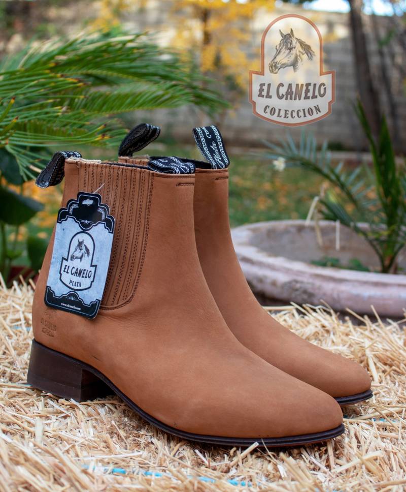 El Canelo Herren Wildleder Ankle Boots Botines Charro von vvmexico