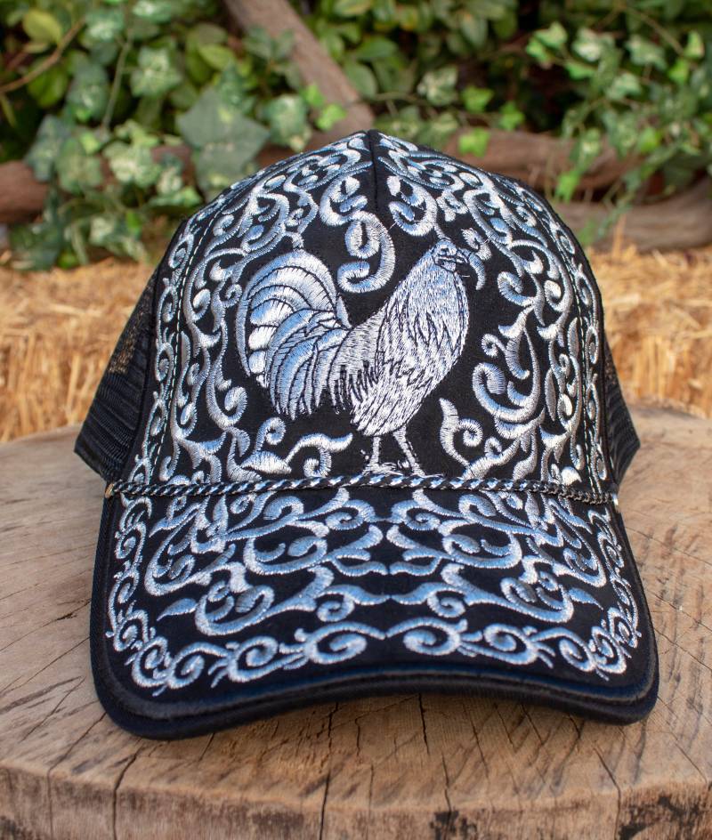 Hahn Gallo Western Bestickte Mütze Verstellbar Trucker Mesh Cap von vvmexico
